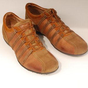Geox Rustic stripped sued Brown Shoes Leather